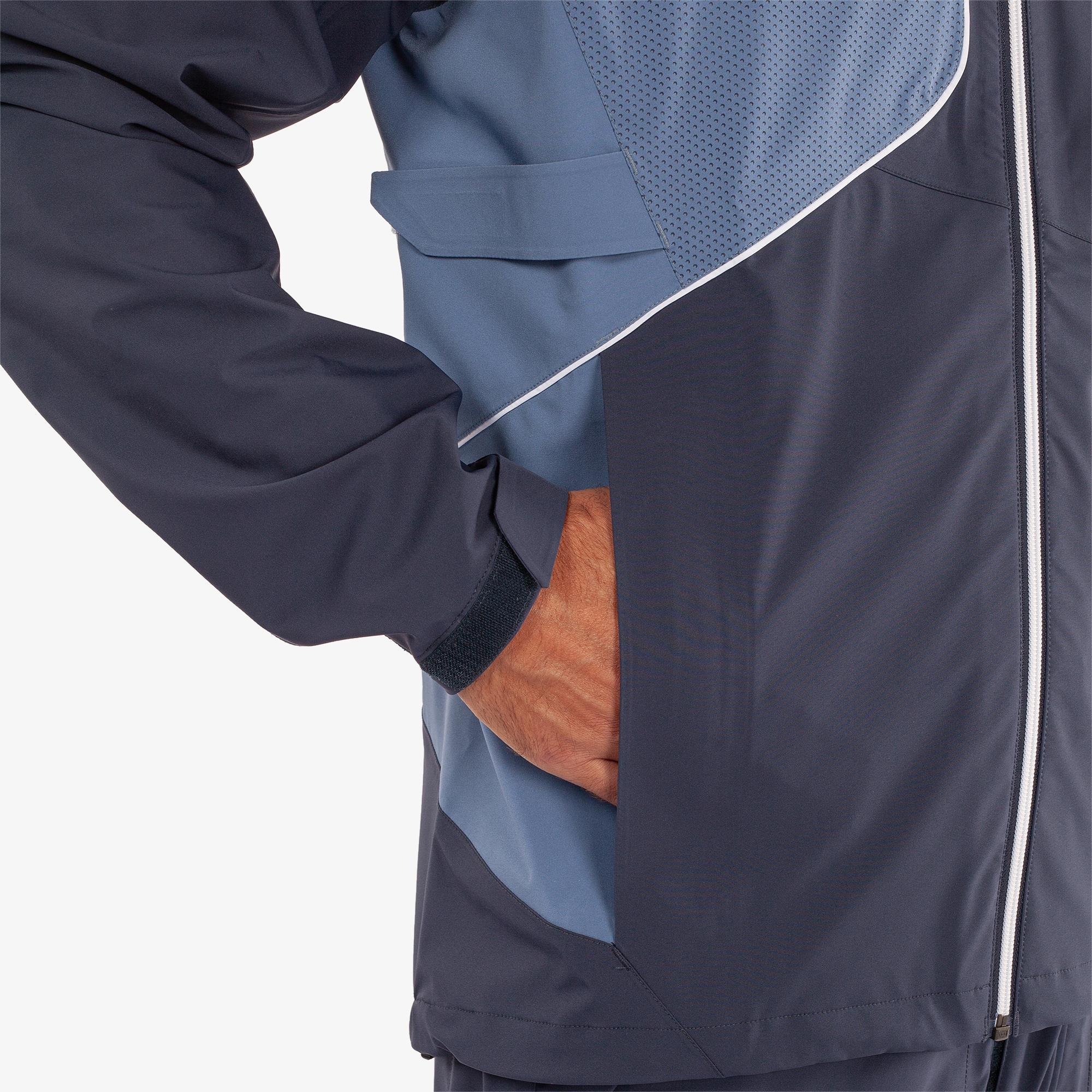 Galvin Green Ames Dryvr Pertex Mens Waterproof Golf Jacket Navy/Moonlight Blue